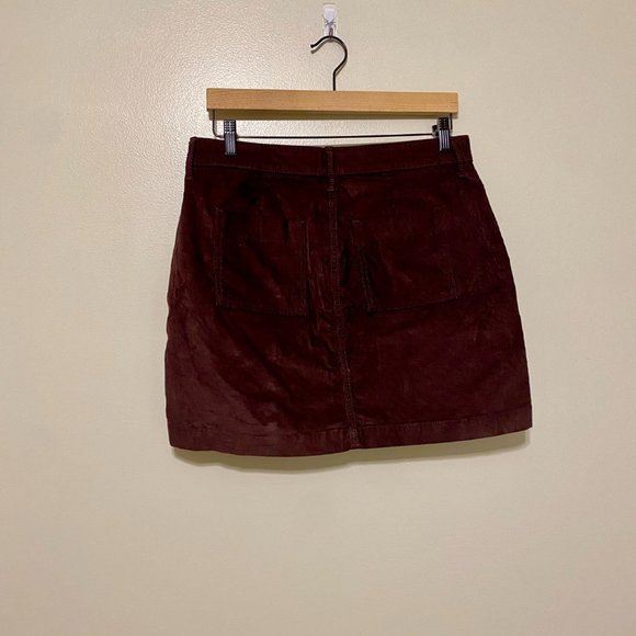 Old Navy Corduroy Burgundy Skirt - Picture 2 of 6